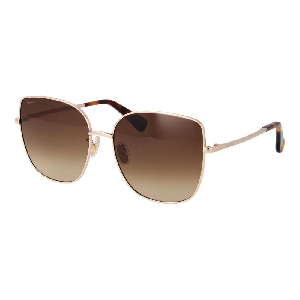 Lunettes de soleil Max Mara en métal doré rose
