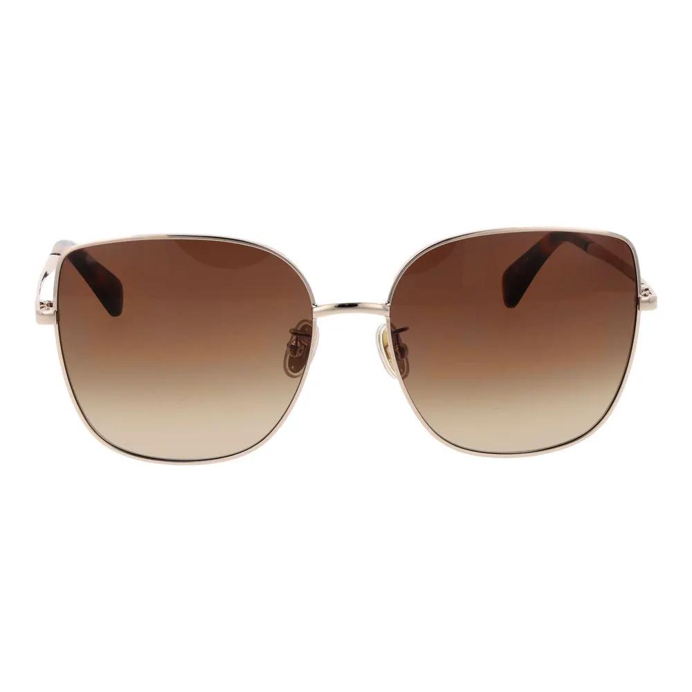 Lunettes de soleil Max Mara en métal doré rose