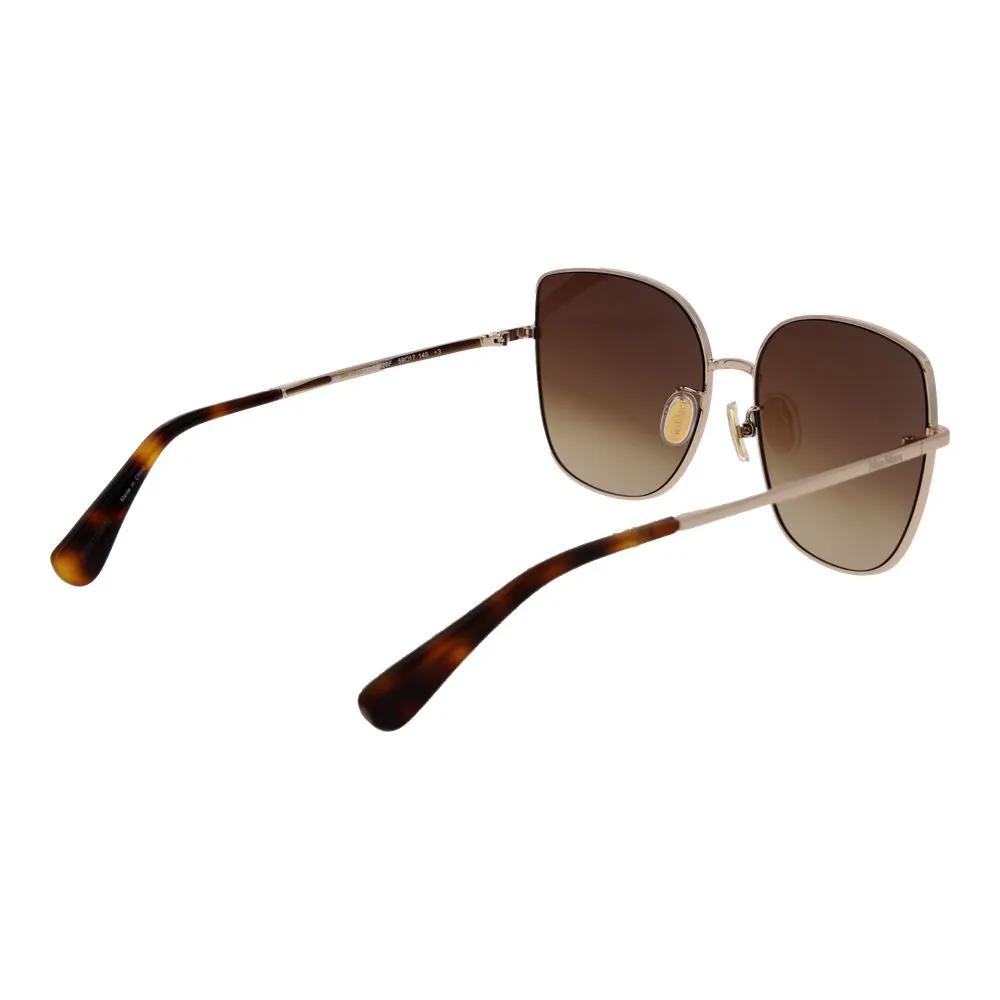 Lunettes de soleil Max Mara en métal doré rose