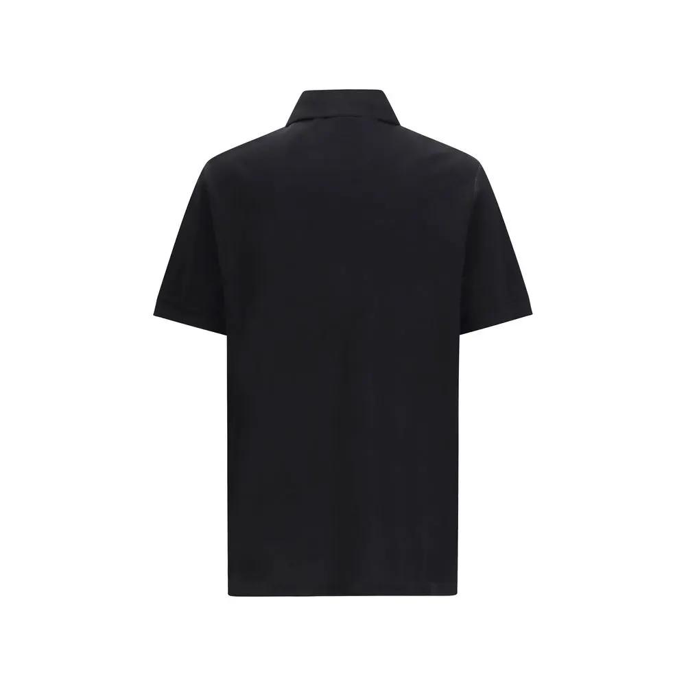 Polo en coton noir Dolce &amp; Gabbana