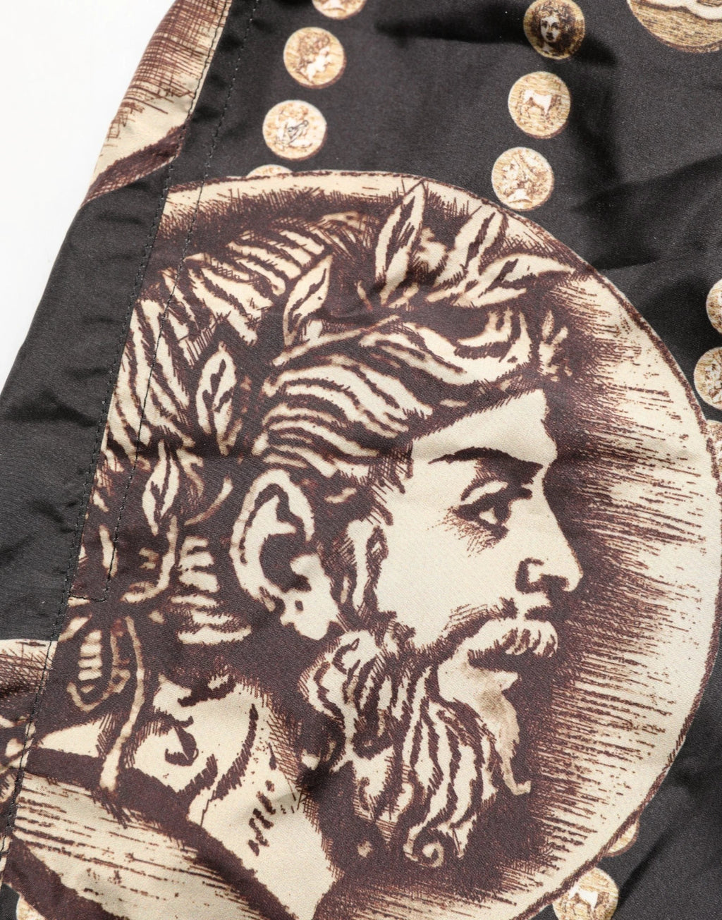 Dolce & Gabbana Black Roman Coin Print Swim Shorts Swimwear