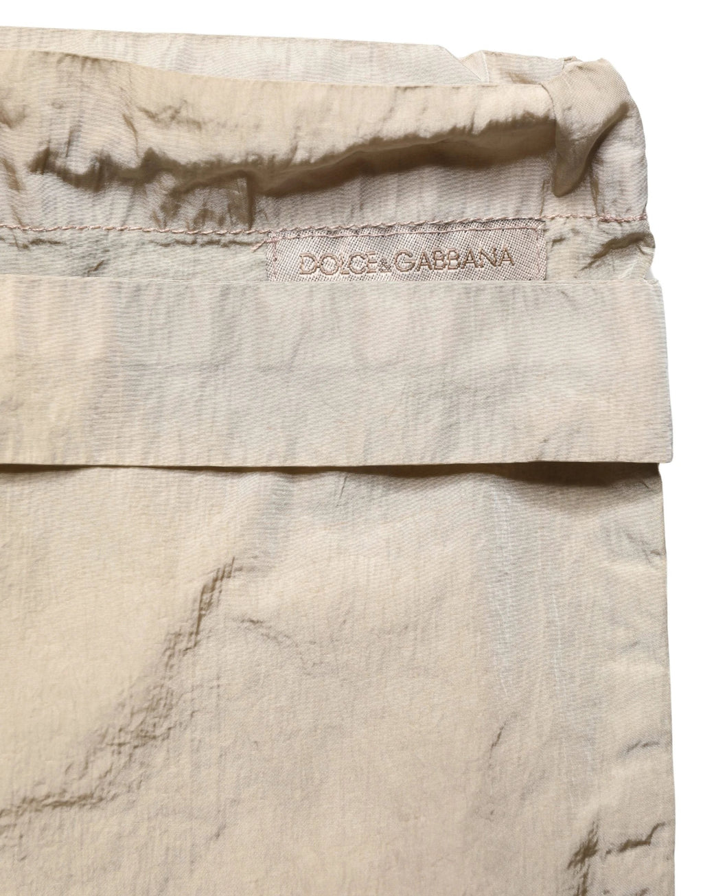 Short de bain Dolce & Gabbana en nylon marron avec cordon de serrage