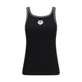 T-shirt sans manches en coton noir PINKO