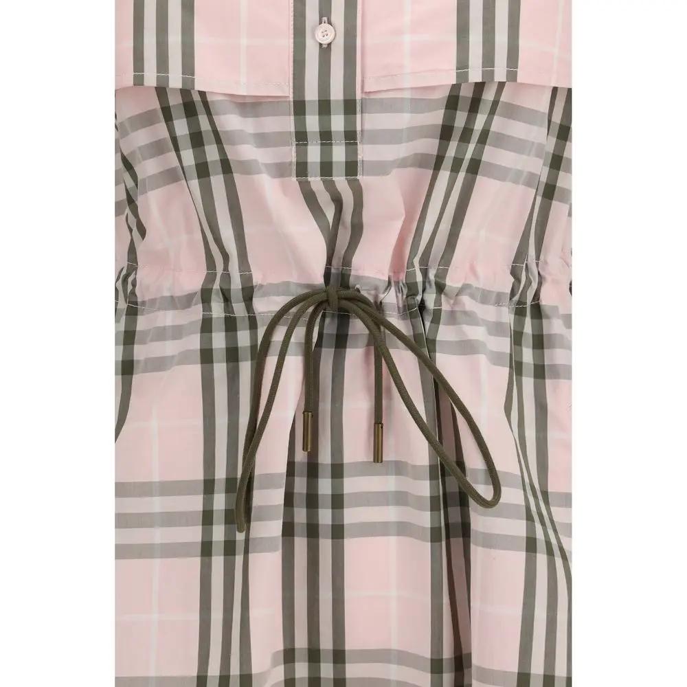 Women’s Check Cotton Shirt Dress – Burberry Heritage Trench Style SS26