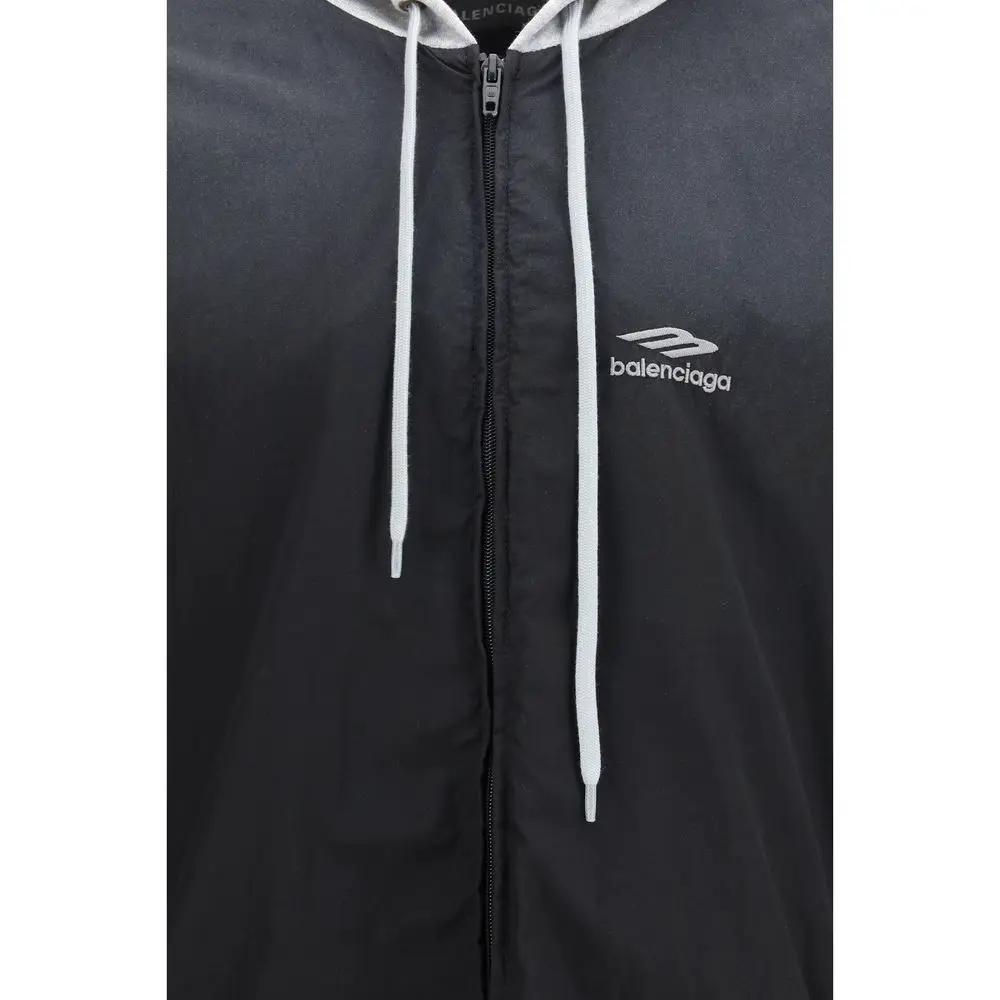 Balenciaga Black Polyester Shell Jacket