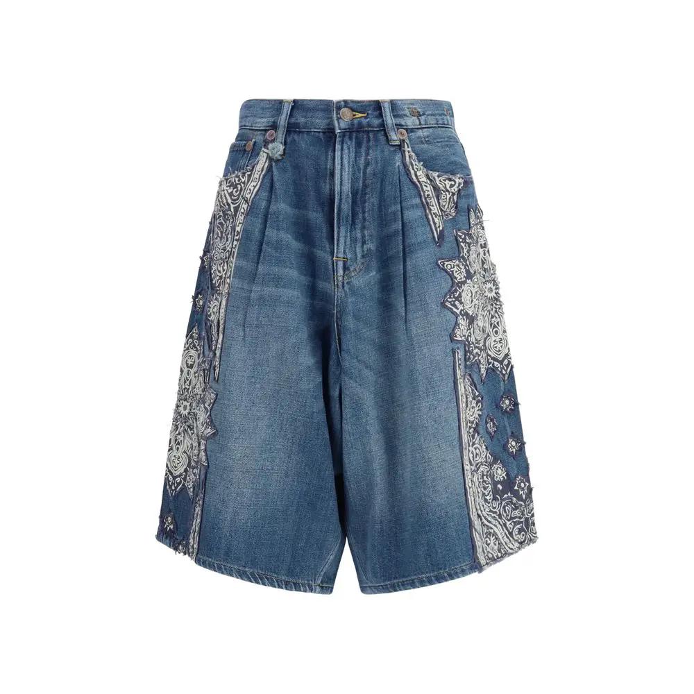 Shorts Bermudes R13 en coton bleu