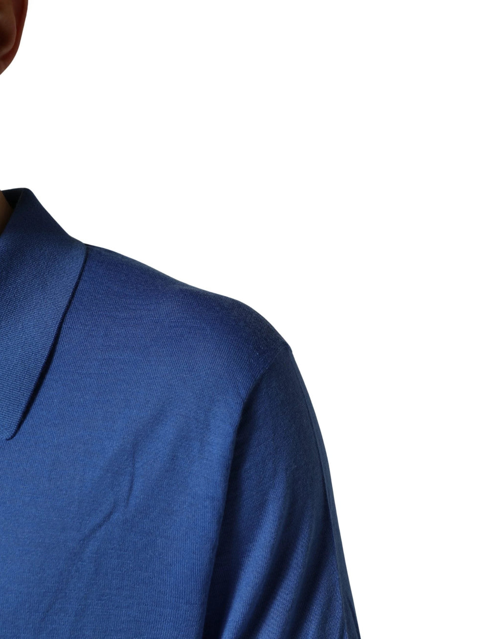 Polo Dolce & Gabbana en cachemire bleu à manches courtes