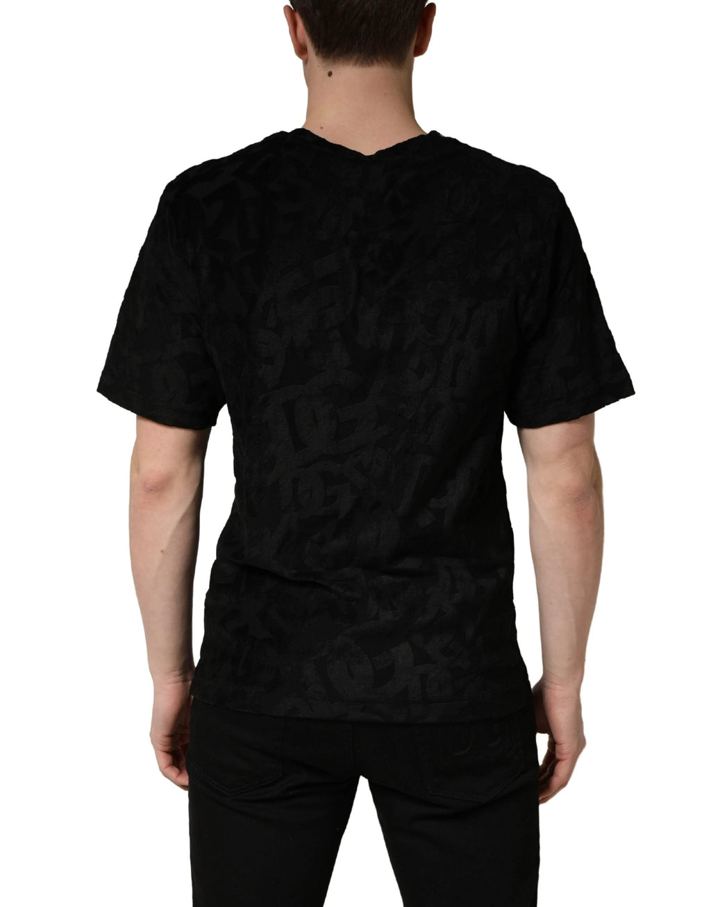 T-shirt décontracté Dolce & Gabbana noir avec logo DG Mania