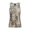 T-shirt sans manches en coton beige PINKO