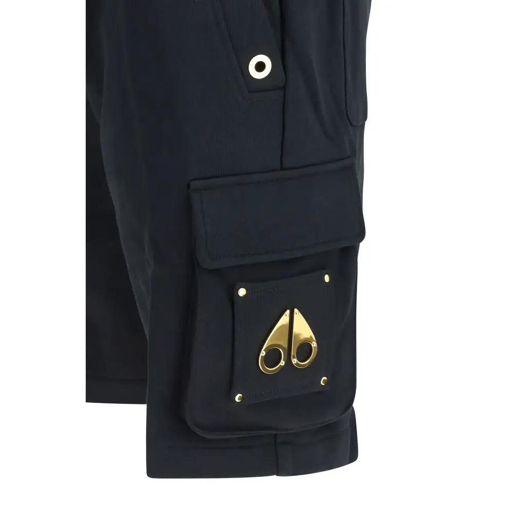 Moose Knuckles Black Cotton Bermuda Shorts