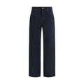 Max Mara Blue Cotton Casual Pants
