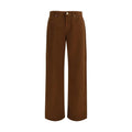 Max Mara Brown Cotton Casual Pants
