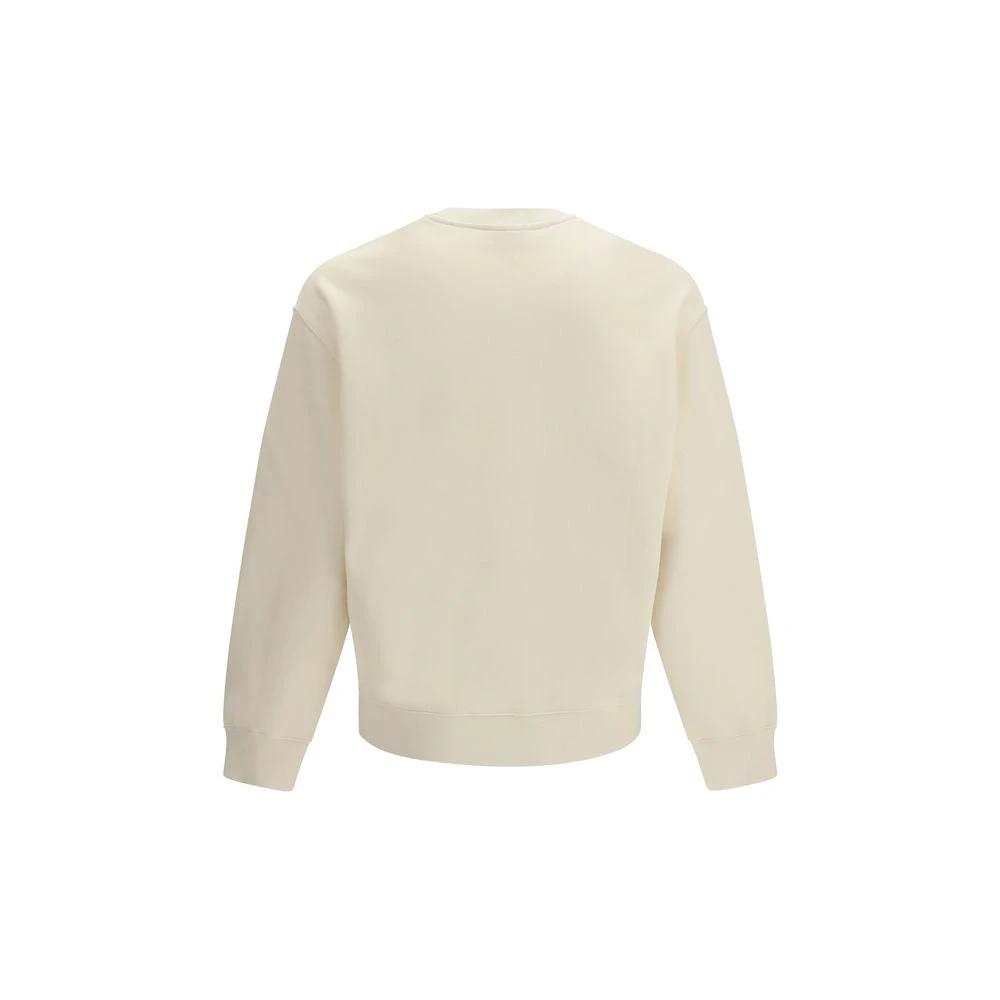 Sweat-shirt en coton beige Maison Kitsuné