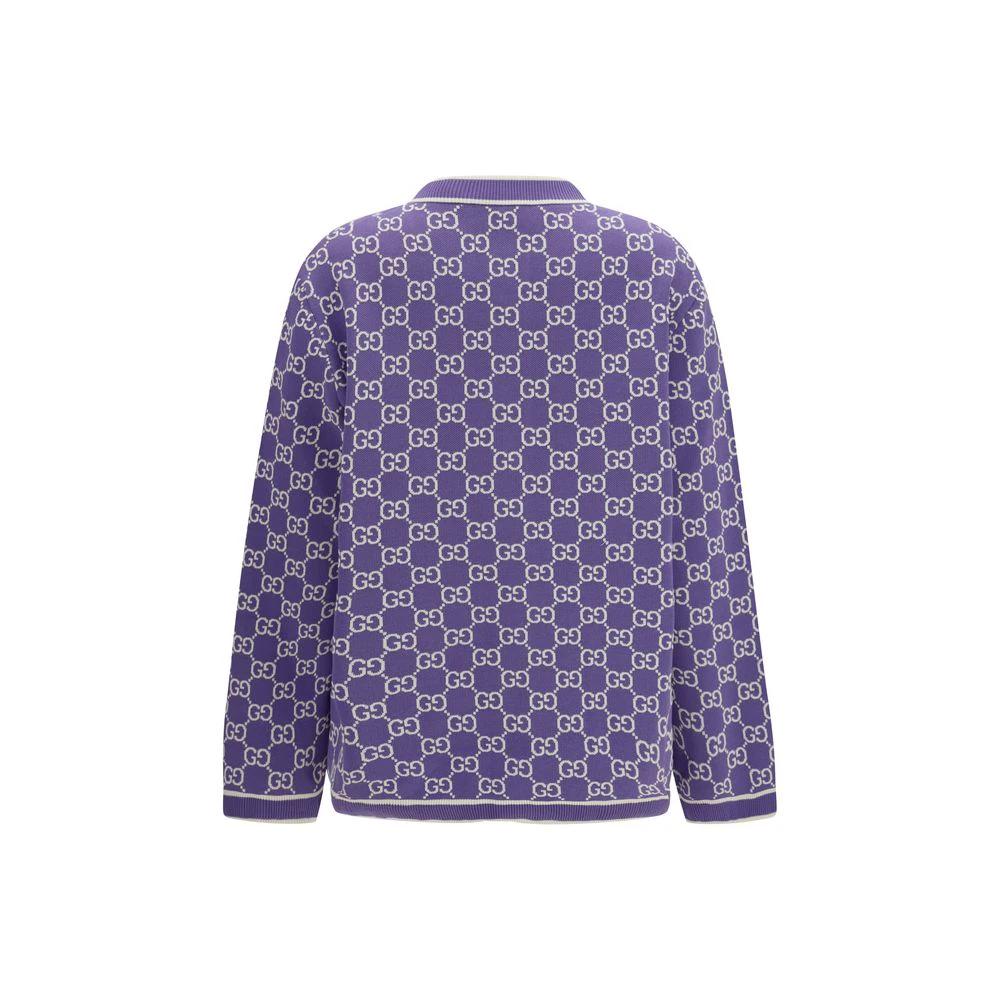 Gucci Purple Cotton Cardigan