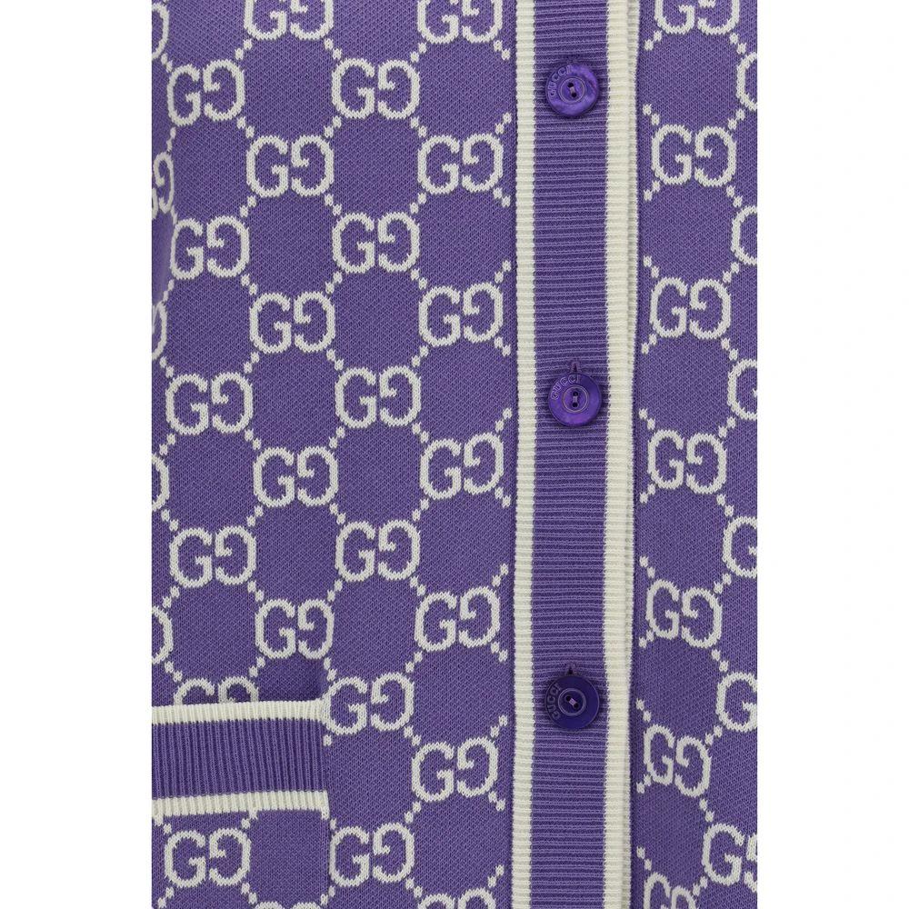Gucci Purple Cotton Cardigan