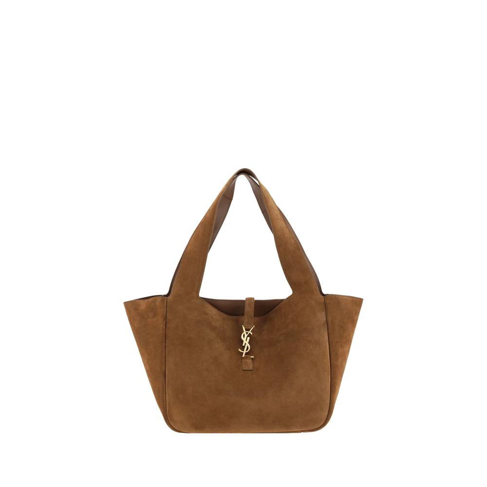Saint Laurent Brown Calf Leather Bos Taurus Shoulder Bag