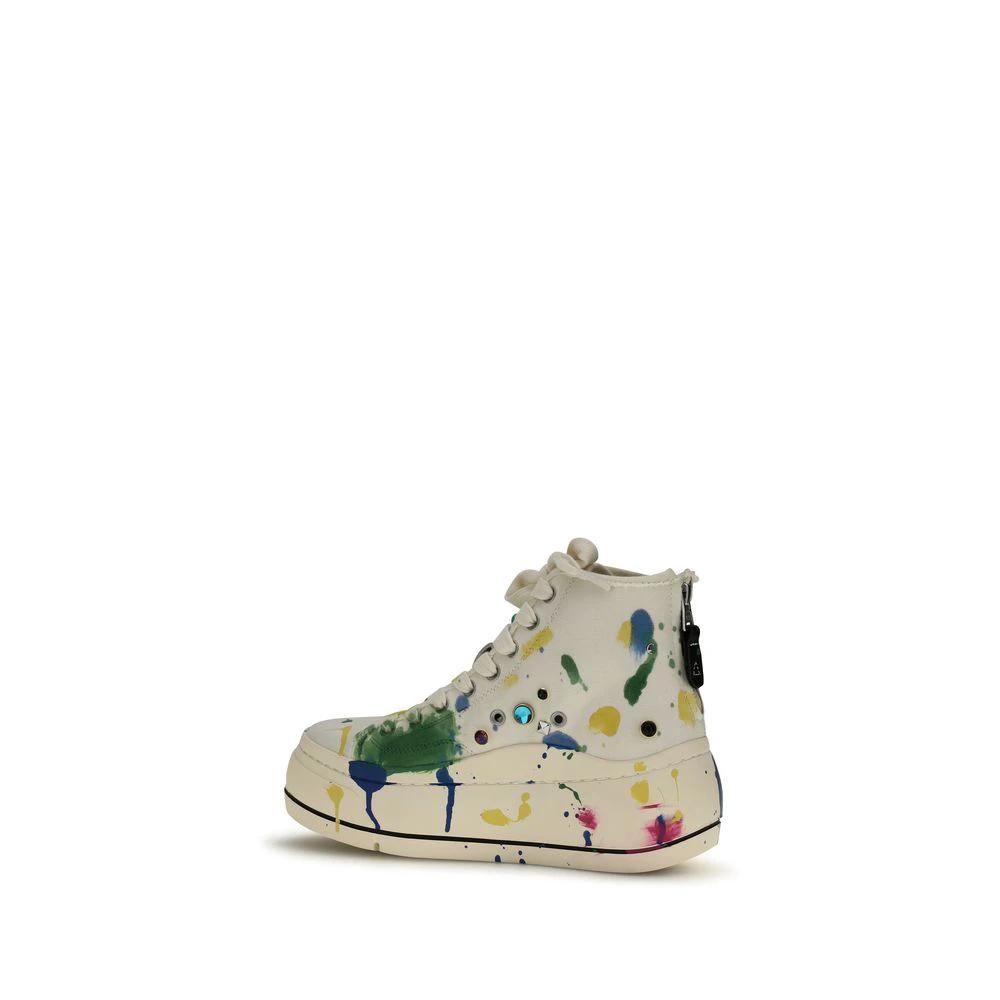 Baskets montantes en coton multicolore R13