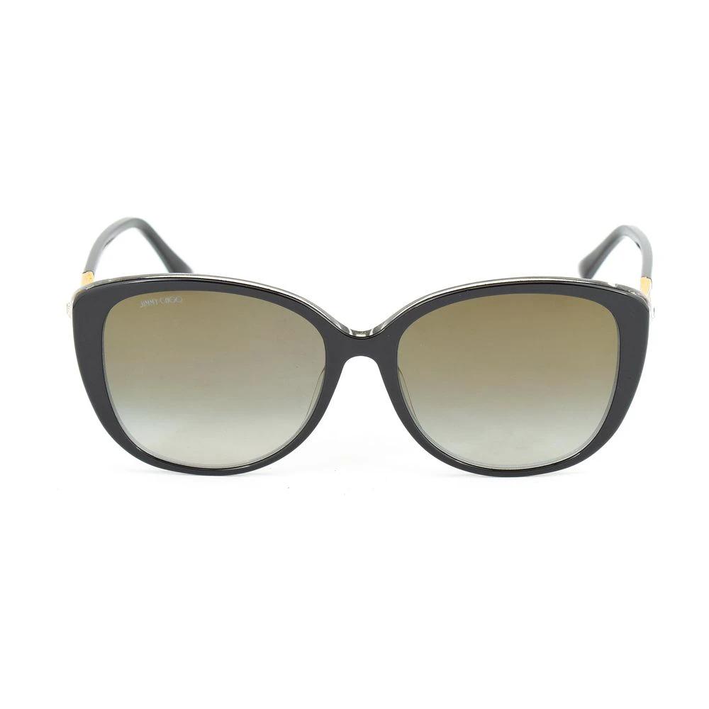 Lunettes de soleil Jimmy Choo en acétate noir