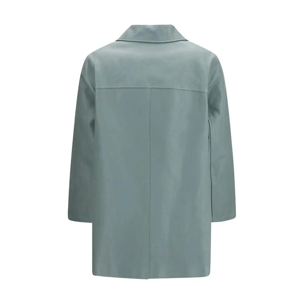Blouson en cuir bleu Chloé