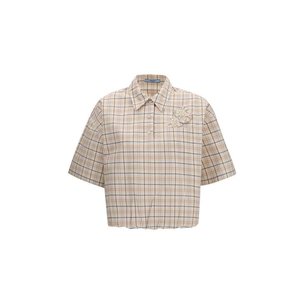 Chemise Prada en tissu à motif beige