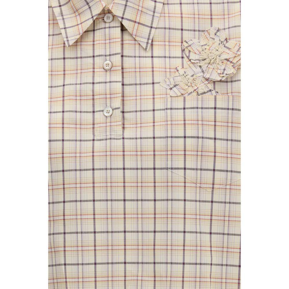Chemise Prada en tissu à motif beige