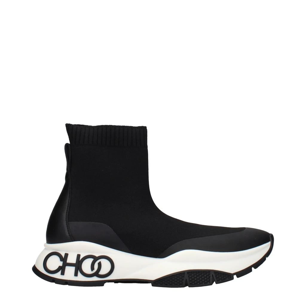 Bottines chaussettes noires femme – Bottines en maille Landon Logo Jimmy Choo