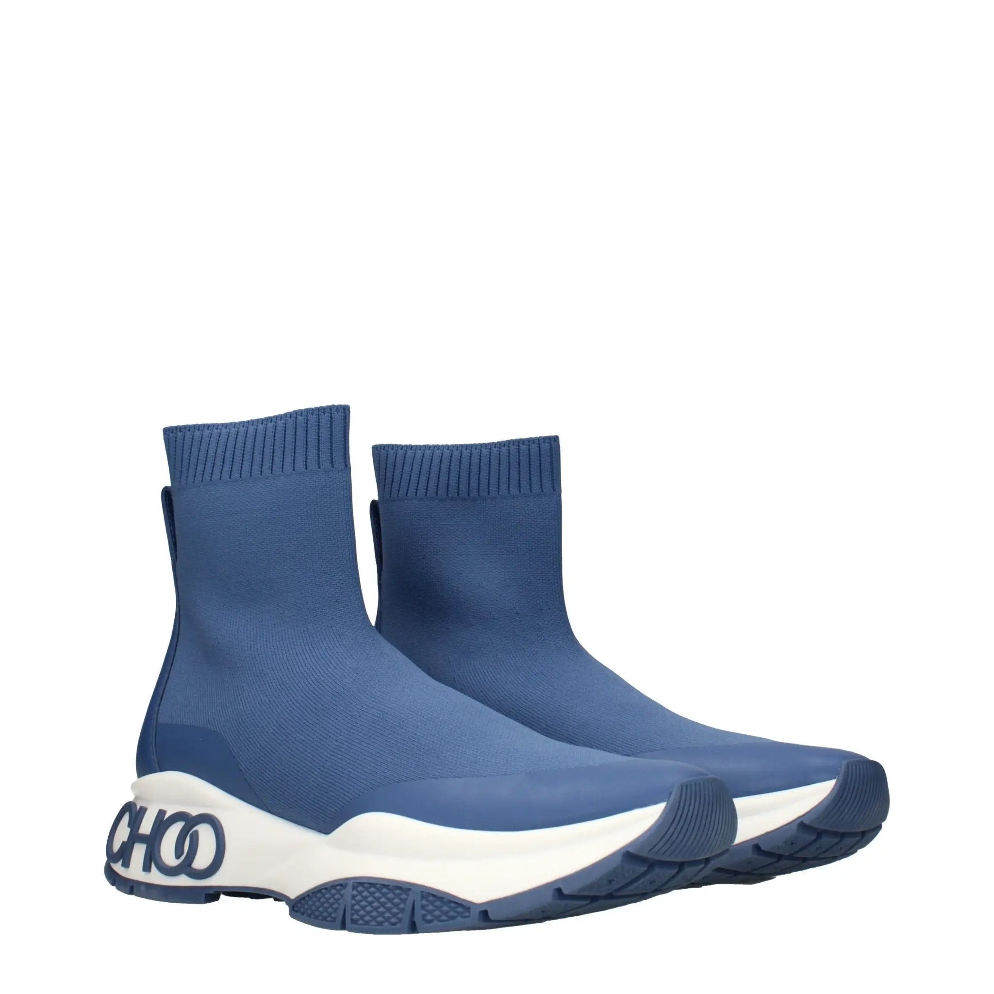 Women’s Blue Sock Ankle Boots – Jimmy Choo Landon Denim Knit Boots