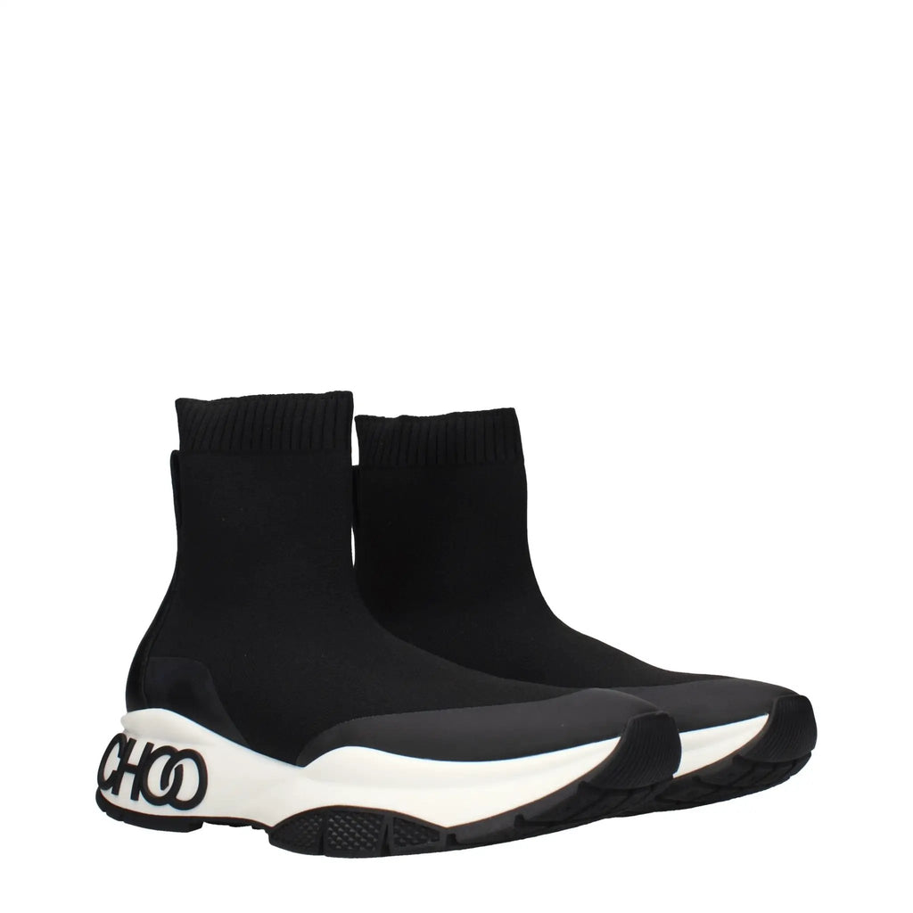 Bottines chaussettes noires femme – Bottines en maille Landon Logo Jimmy Choo