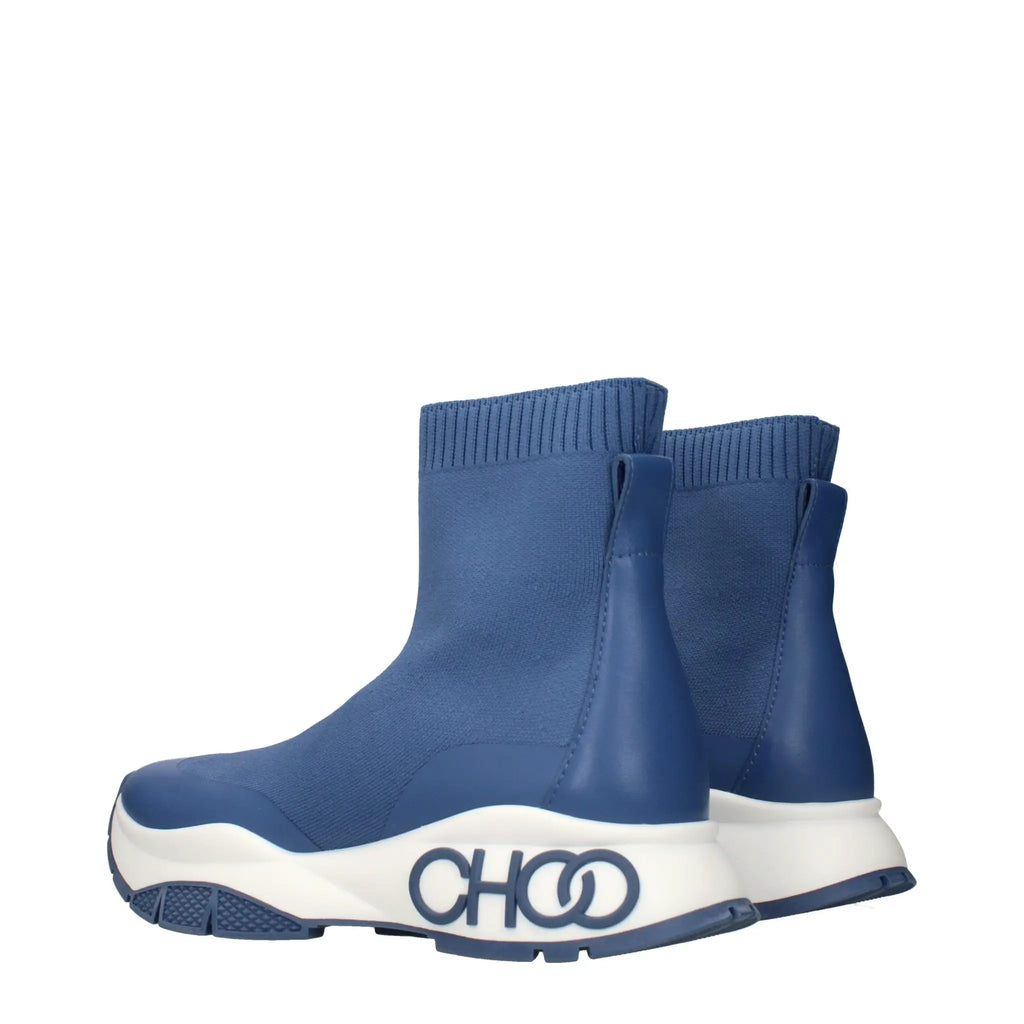Women’s Blue Sock Ankle Boots – Jimmy Choo Landon Denim Knit Boots