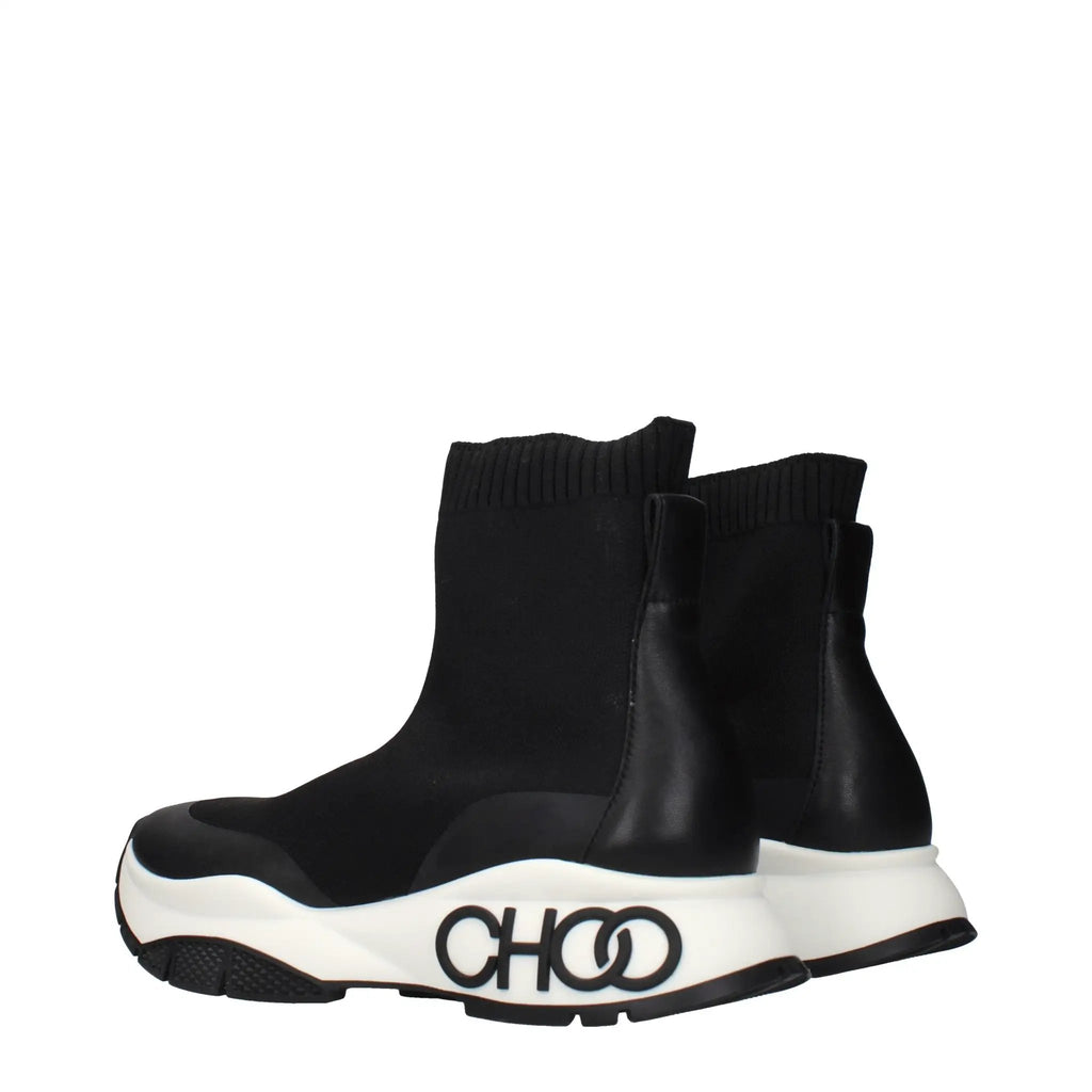 Bottines chaussettes noires femme – Bottines en maille Landon Logo Jimmy Choo