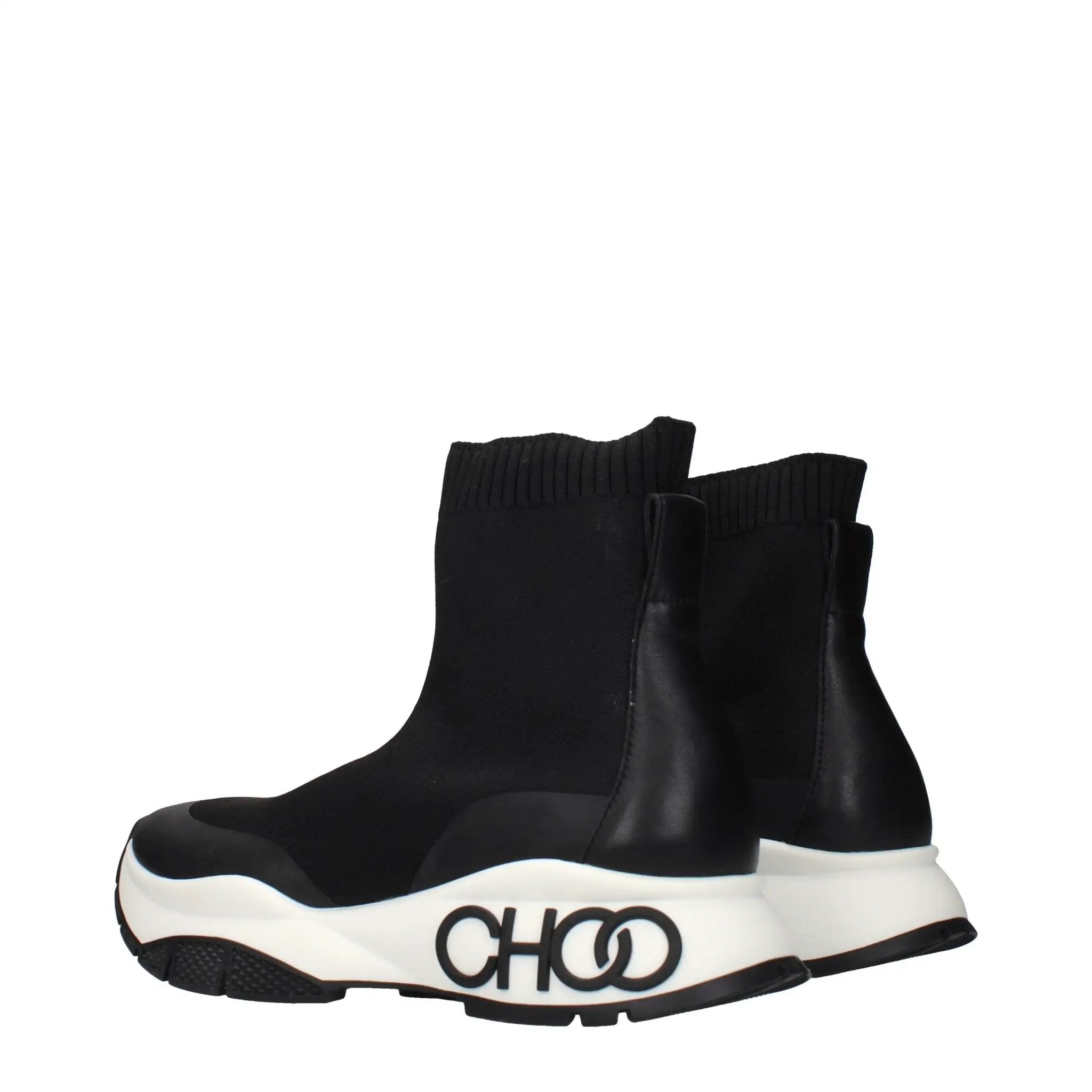 Bottines chaussettes noires femme – Bottines en maille Landon Logo Jimmy Choo