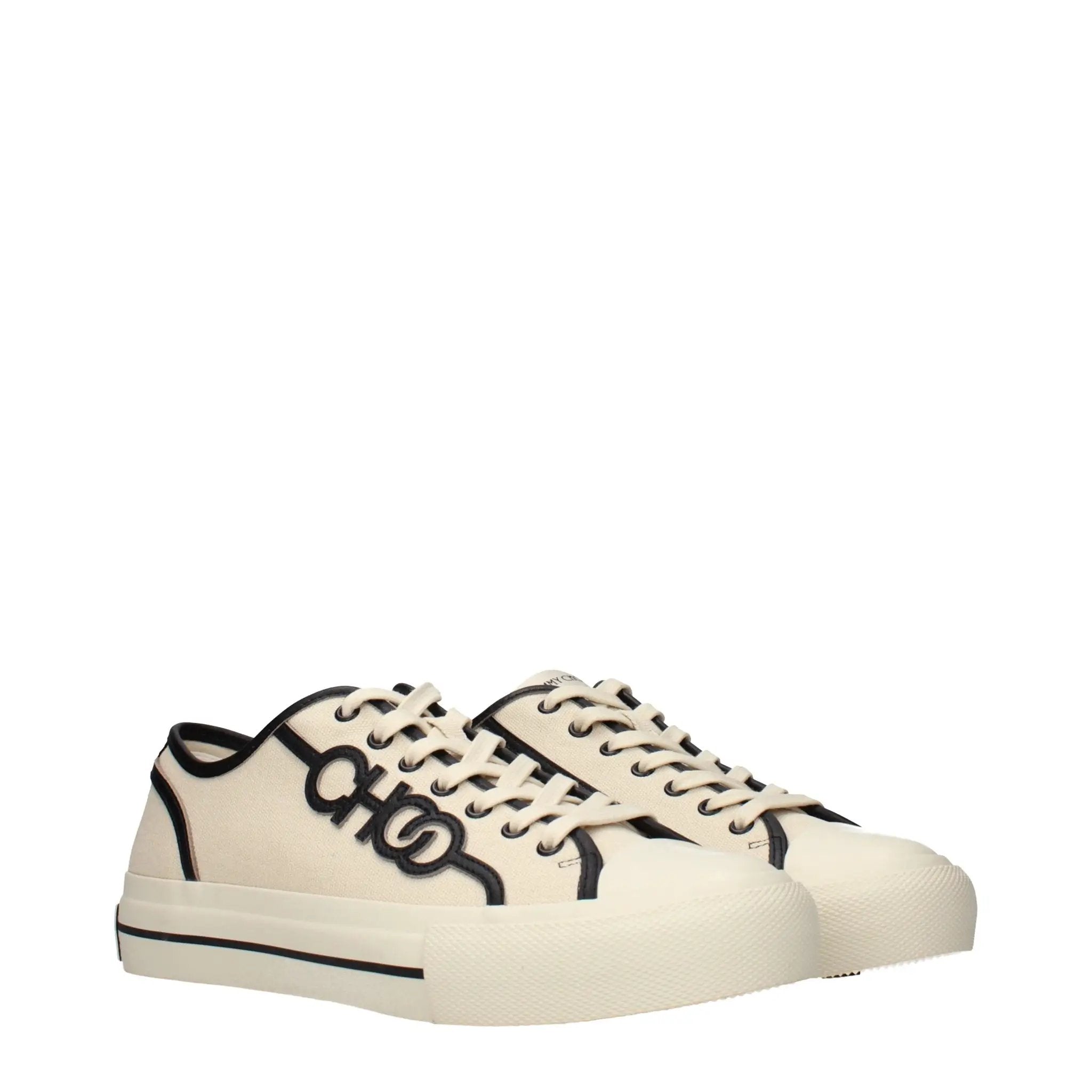 Women’s Beige Low Top Sneakers – Jimmy Choo Fenix Logo Casual Sneakers