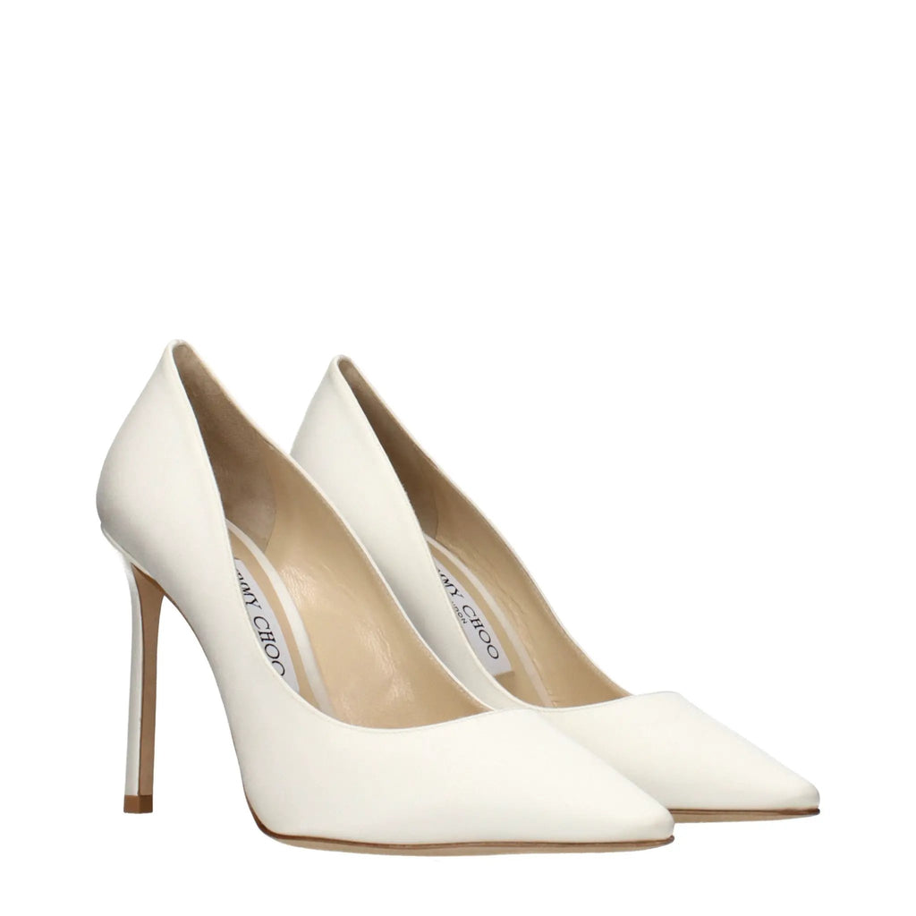 Escarpins Plateformes en Satin Beige pour Femme – Talons Élégants Jimmy Choo Romy 100