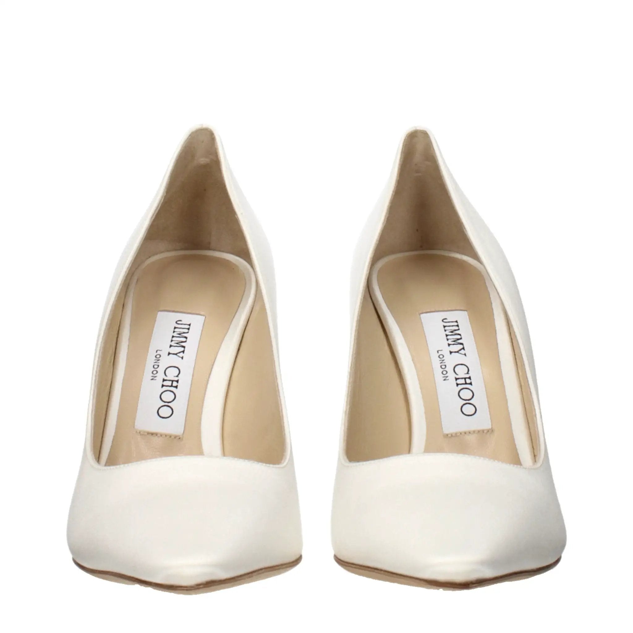 Escarpins Plateformes en Satin Beige pour Femme – Talons Élégants Jimmy Choo Romy 100