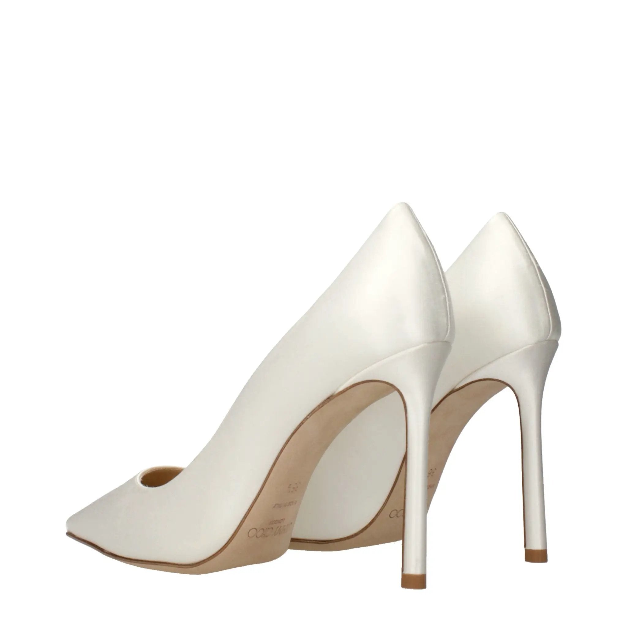 Escarpins Plateformes en Satin Beige pour Femme – Talons Élégants Jimmy Choo Romy 100