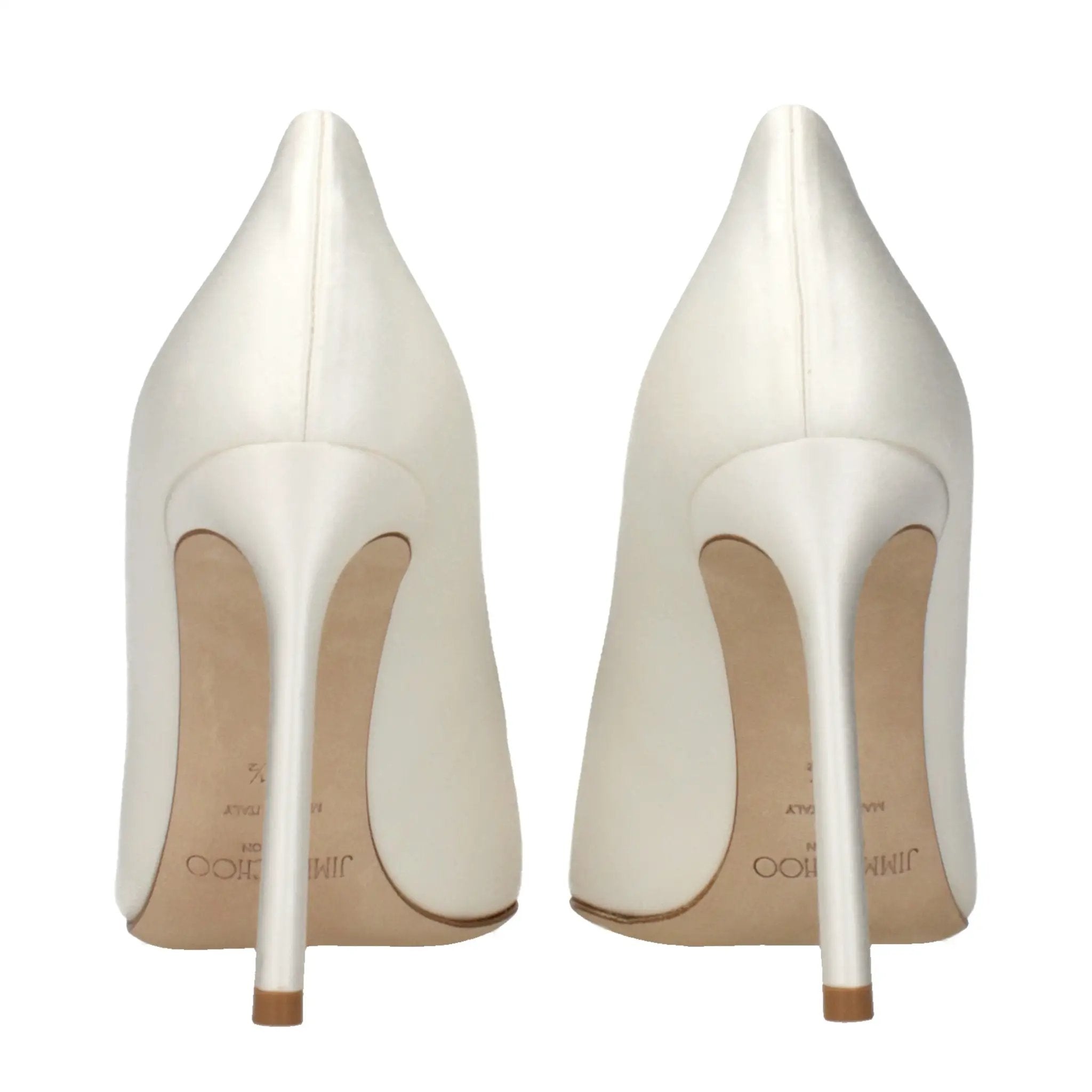 Escarpins Plateformes en Satin Beige pour Femme – Talons Élégants Jimmy Choo Romy 100