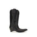 Bottes Maison Margiela en cuir de veau noir Bos Taurus