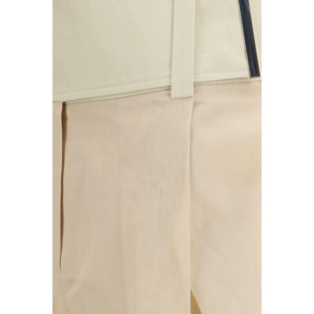 Pantalon décontracté en coton beige Max Mara