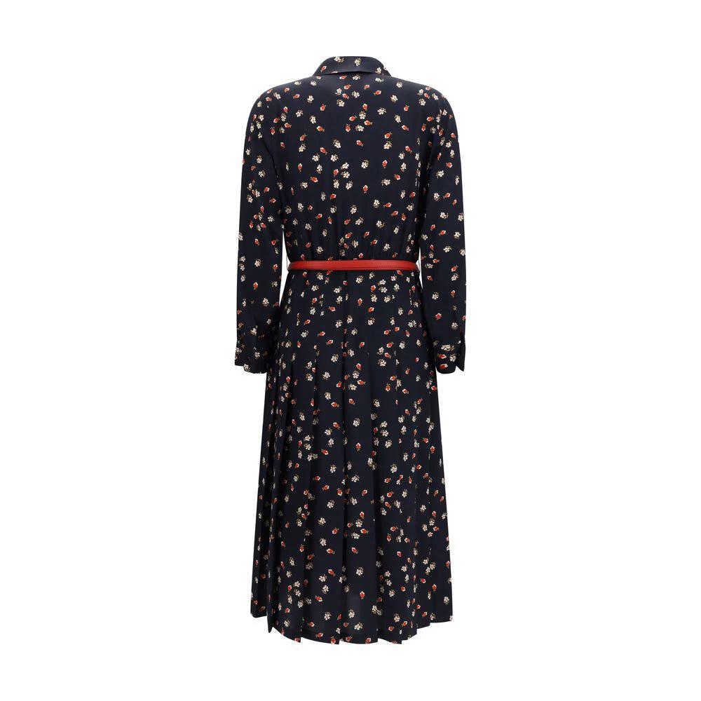 Max Mara Blue Silk Casual Dress