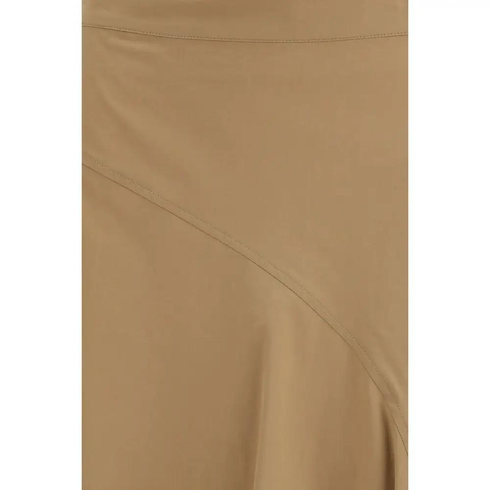 Jupe mi-longue Max Mara en coton beige