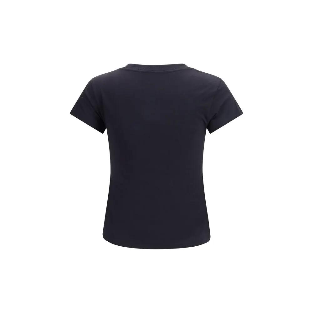 Ganni Black Cotton T-Shirt