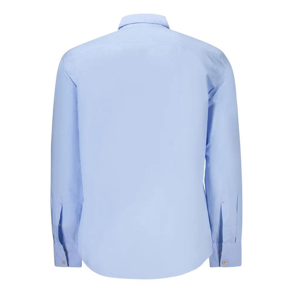 Hugo Boss Azzurro Cotton Men Shirt