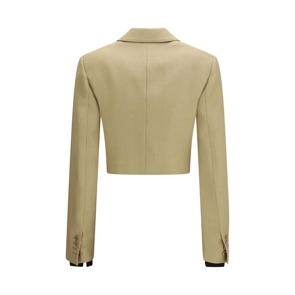 Veste en jean en lin beige Max Mara