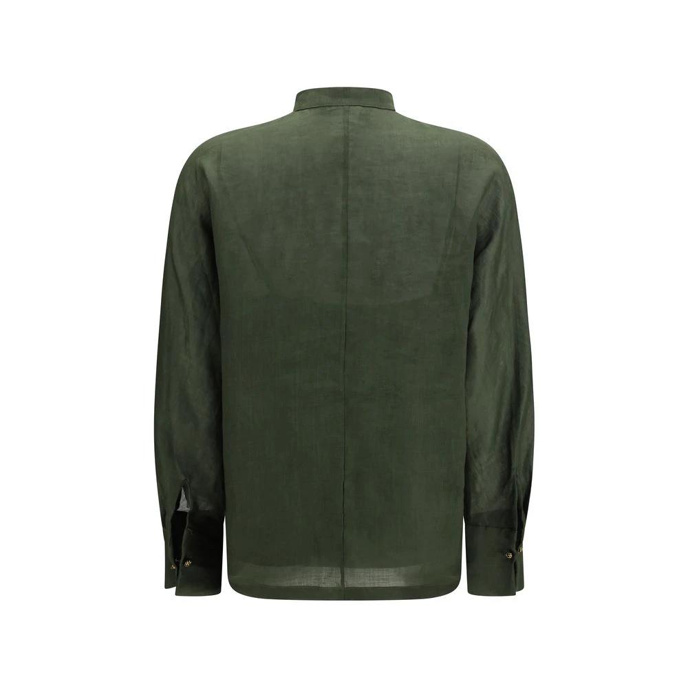 Chemise-robe en ramie bicolore Max Mara