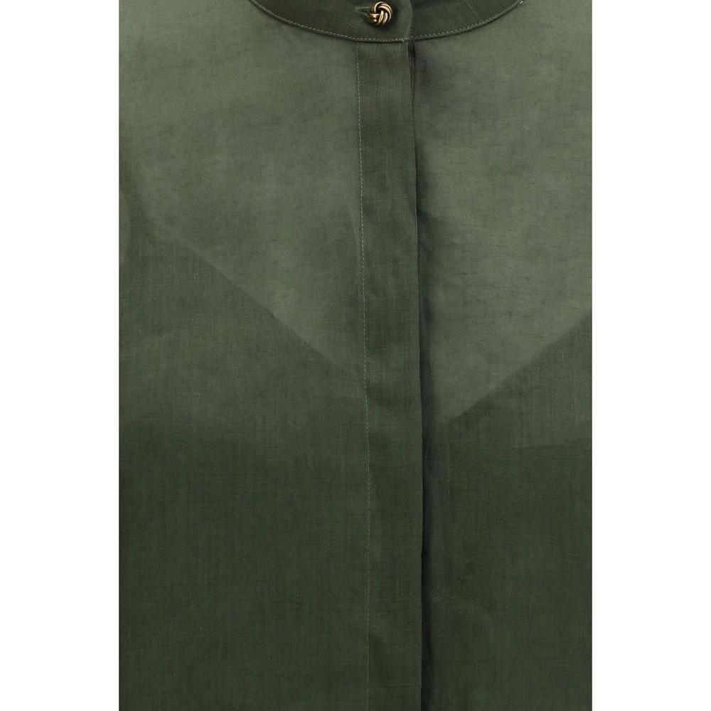 Chemise-robe en ramie bicolore Max Mara