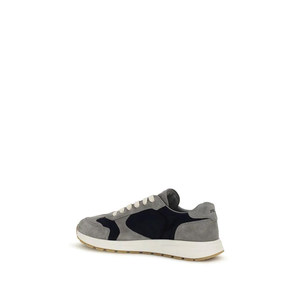 Baskets athlétiques Prada en cuir de veau bleu Bos Taurus