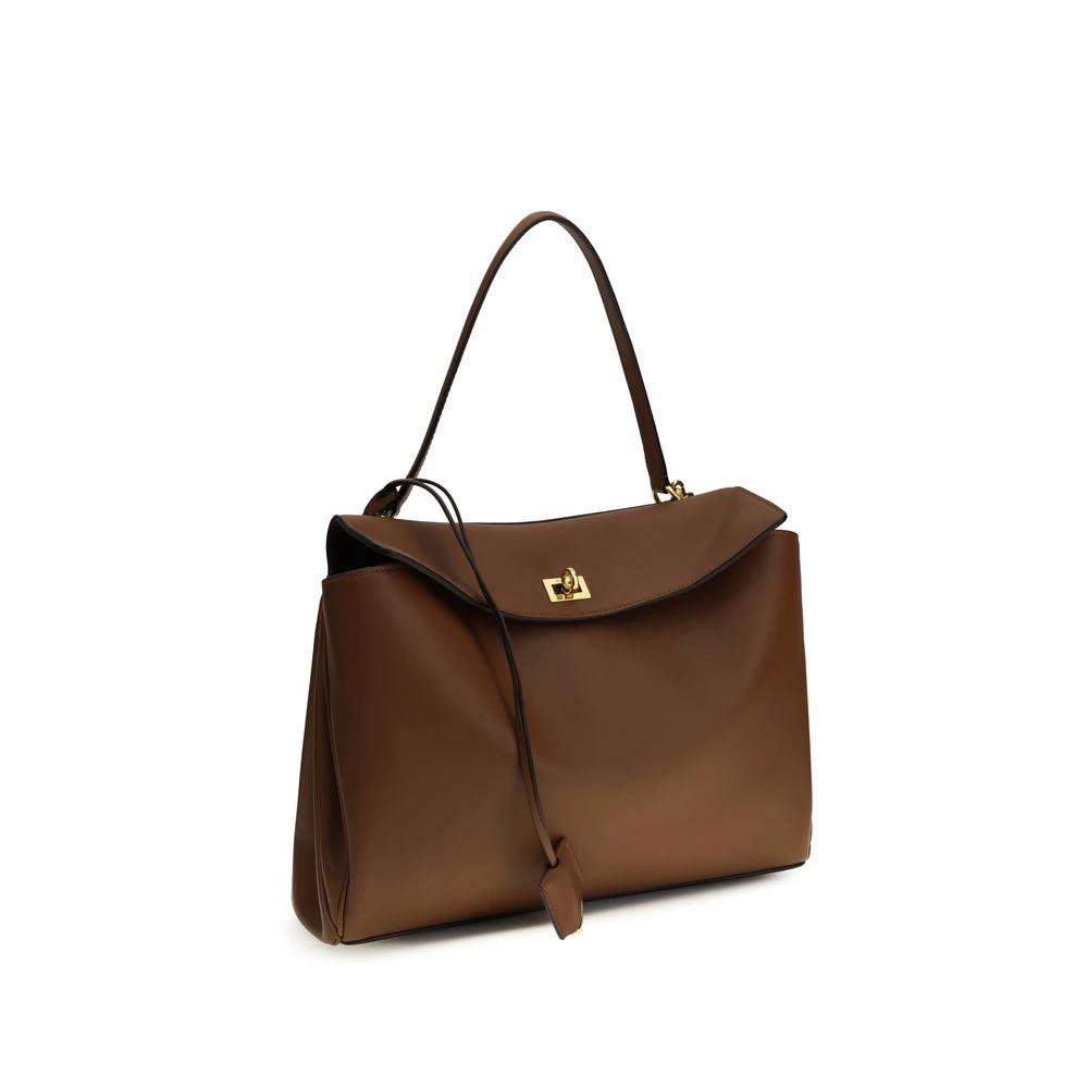 Sac bandoulière Balenciaga Bos Taurus en cuir de veau marron