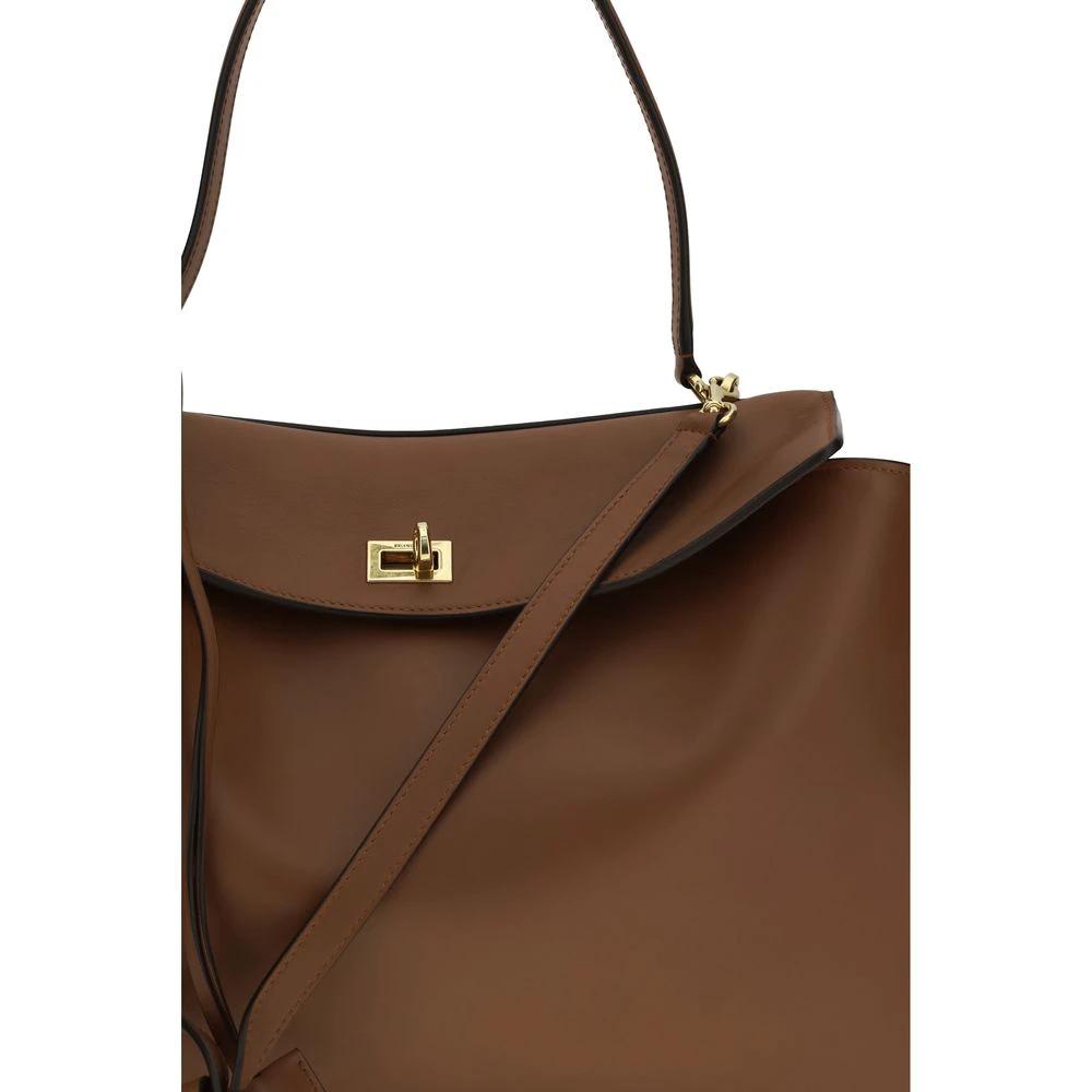 Sac bandoulière Balenciaga Bos Taurus en cuir de veau marron