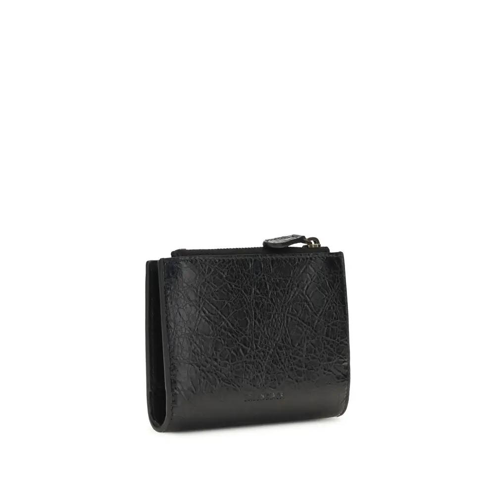 Balenciaga Black Lamb Ovis Aries Aries Wallet