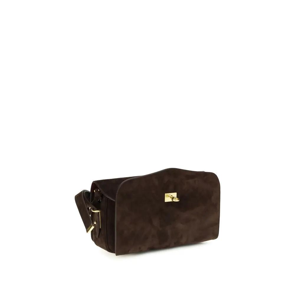 Sac bandoulière Balenciaga Bos Taurus en cuir de veau marron